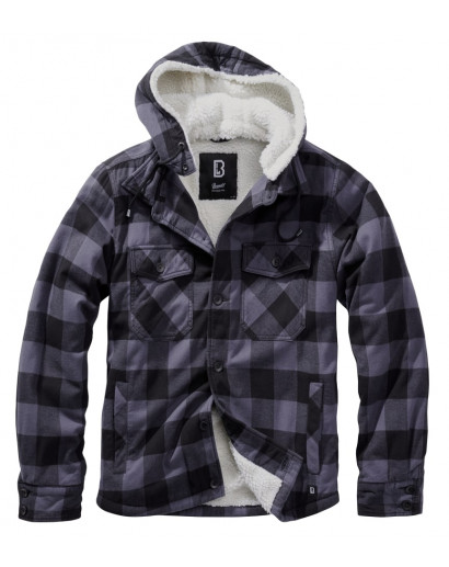 Kurtka Brandit Lumberjacket hooded black/grey