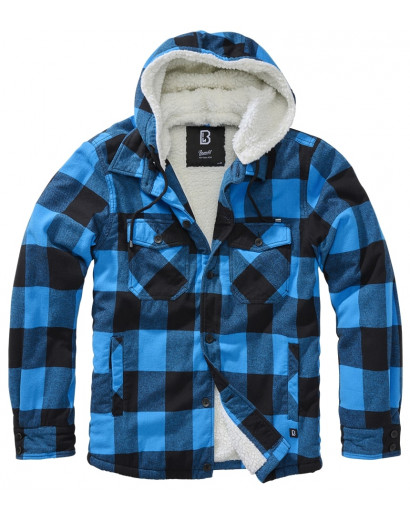 Kurtka Brandit Lumberjacket hooded black/blue