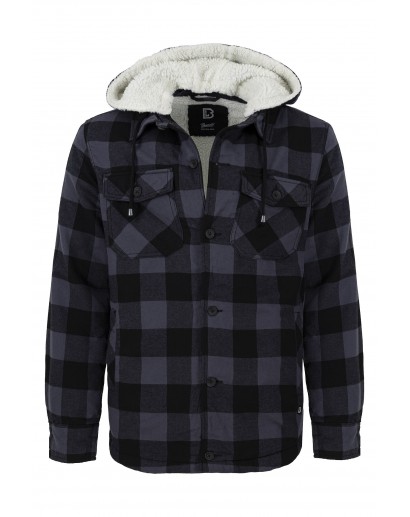Kurtka Brandit Lumberjacket hooded black/grey