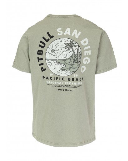 Koszulka Pitbull Planet Surf Washed 190 dusty salvia